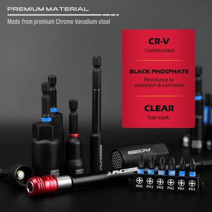 41/59/80-Piece Magnetic Impact Nut Driver Set, Metric & SAE Fastener Tool Kit for Home & Auto Repair