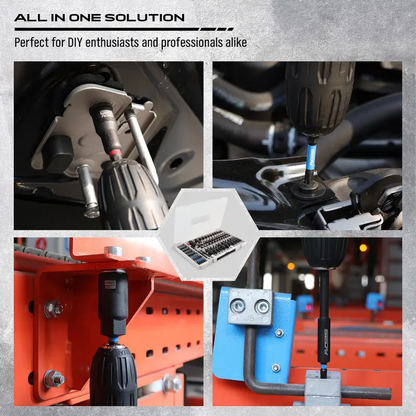 41/59/80-Piece Magnetic Impact Nut Driver Set, Metric & SAE Fastener Tool Kit for Home & Auto Repair