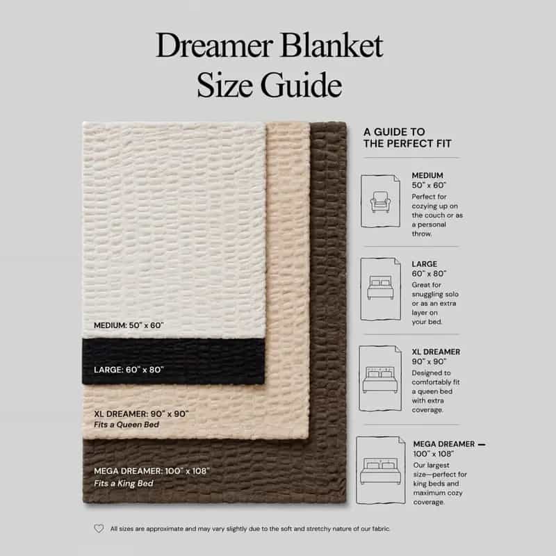 Dreamer Blanket – Ultra-Soft Oversized Plush Blanket with 4-Way Stretch, Lightweight & Cozy